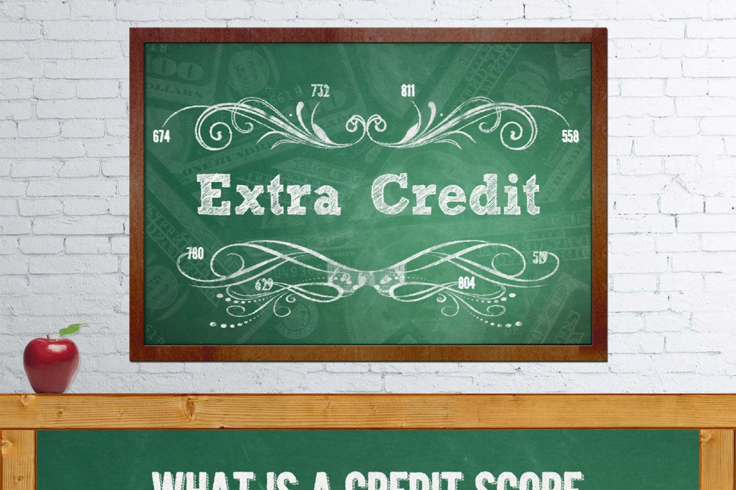 Panel for credit score infographic.