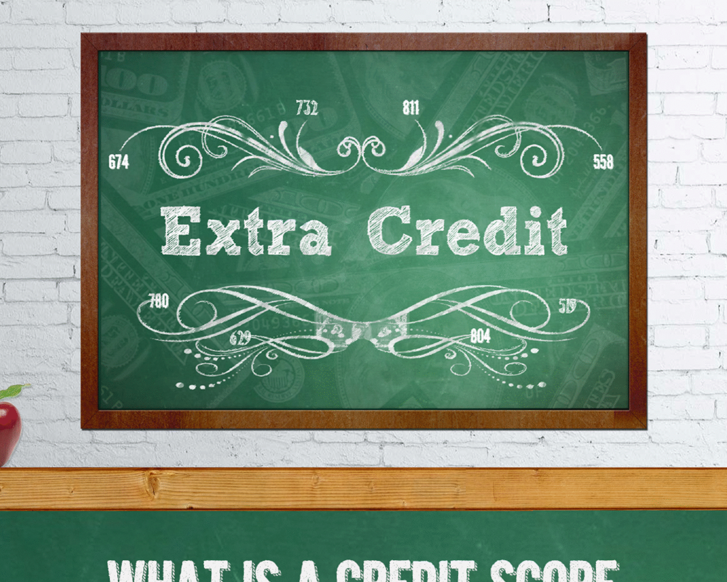 Panel for credit score infographic.