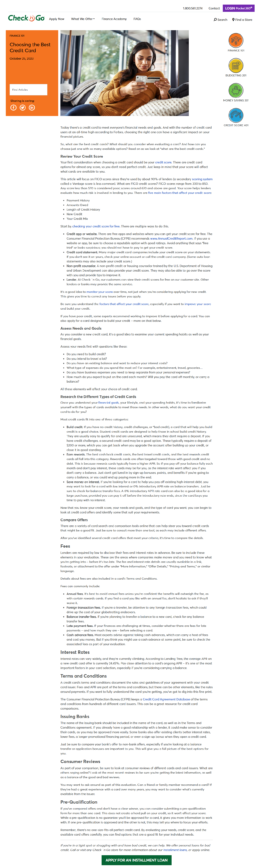 Choosing the Best Credit Card