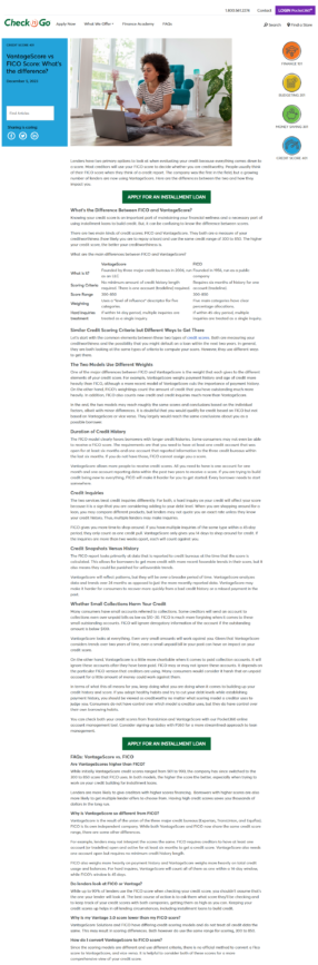 FICO vs VantageScore