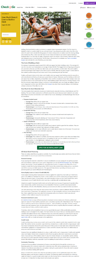 How Much Does it Cost to Build a Deck