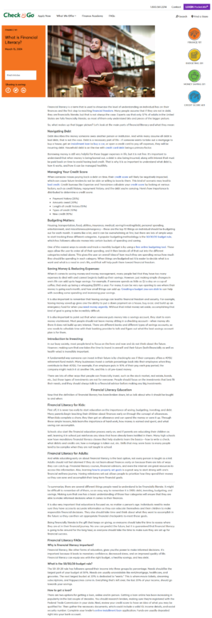 What is Financial Literacy